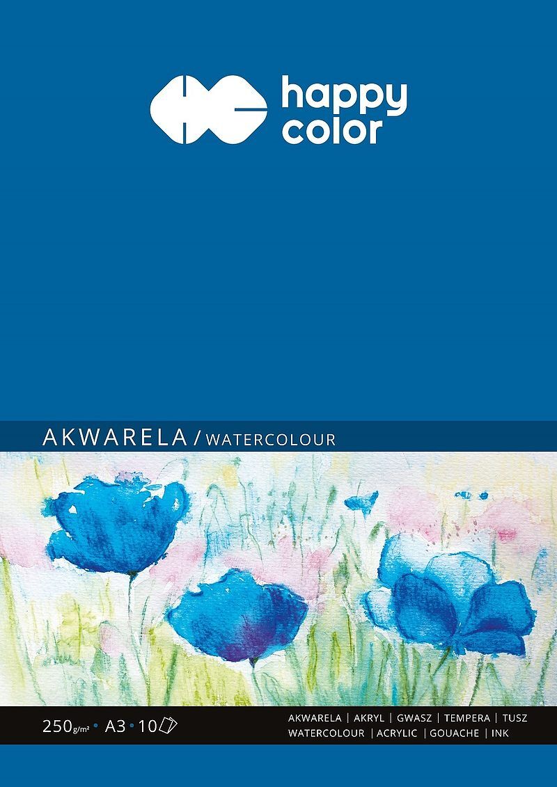 Blok happy color akwarelowy art a3 10 arkuszy 250g