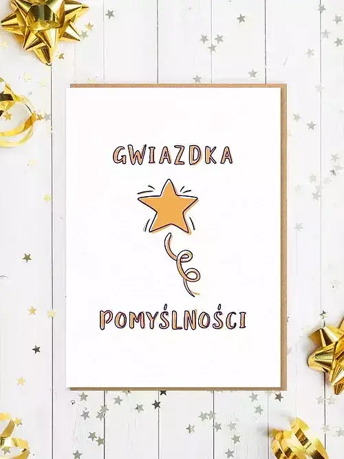 Karnet Urodziny - Gwiazdka pomyślności