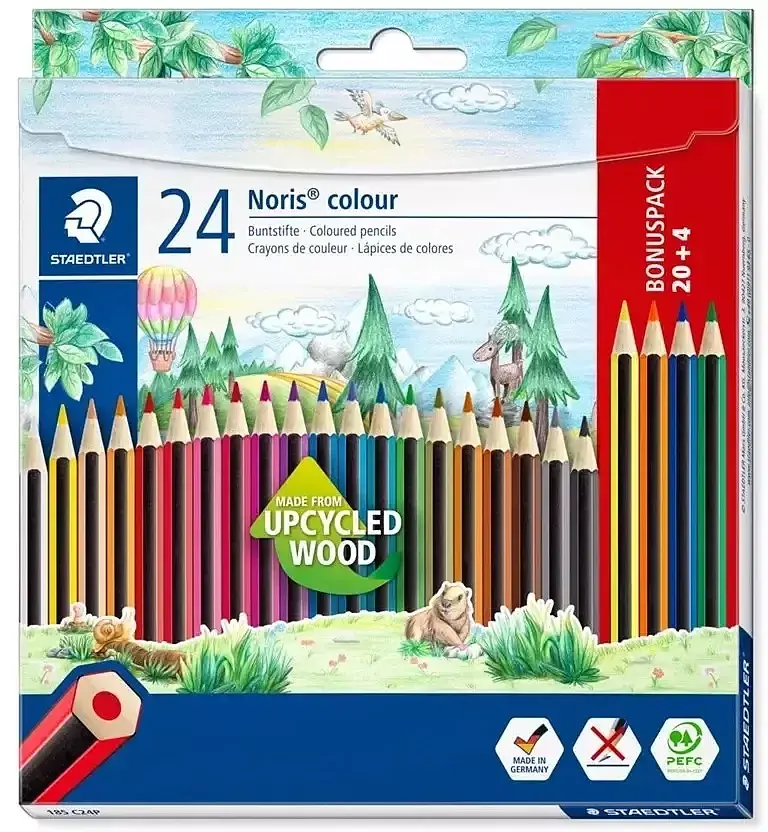 Kredki sześciokątne noris colour 24 kolory staedtler