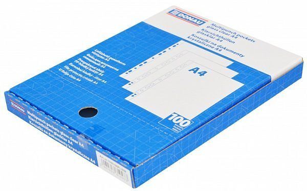 Koszulki na dokumenty donau pp a4 krystal 100 sztuk w pudełku