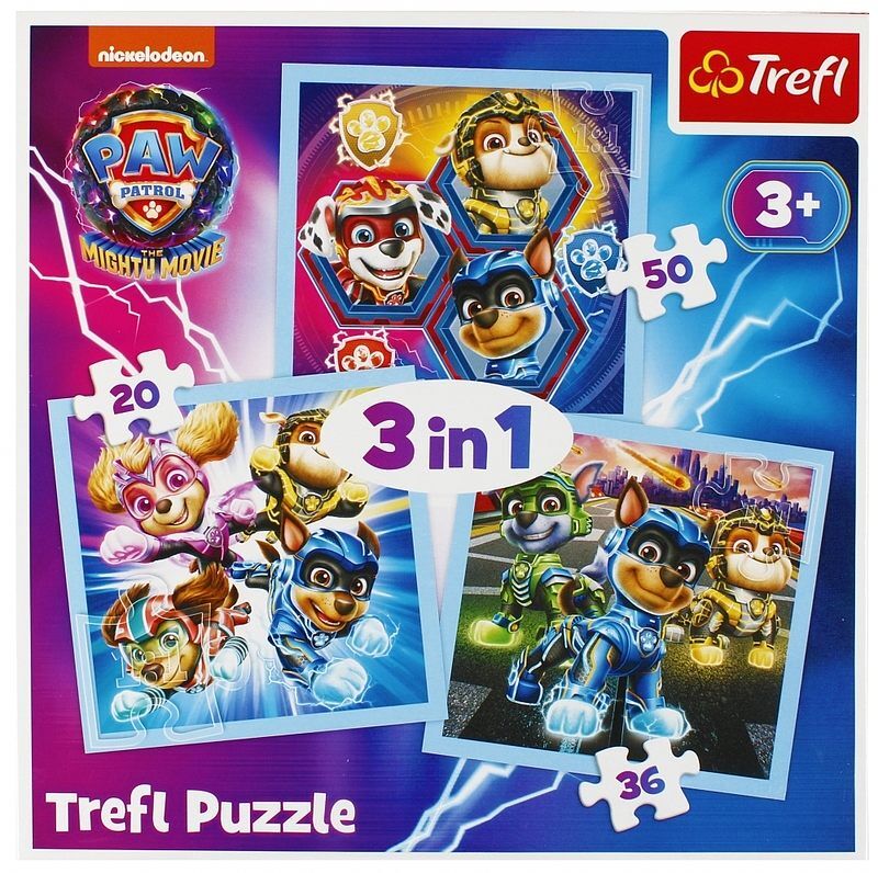 Puzzle 3w1 Psi Patrol Moc Mighty Pups