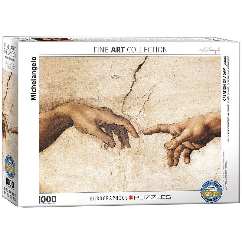 Puzzle 1000 stworzenie adama, michał anioł 6000-2016
