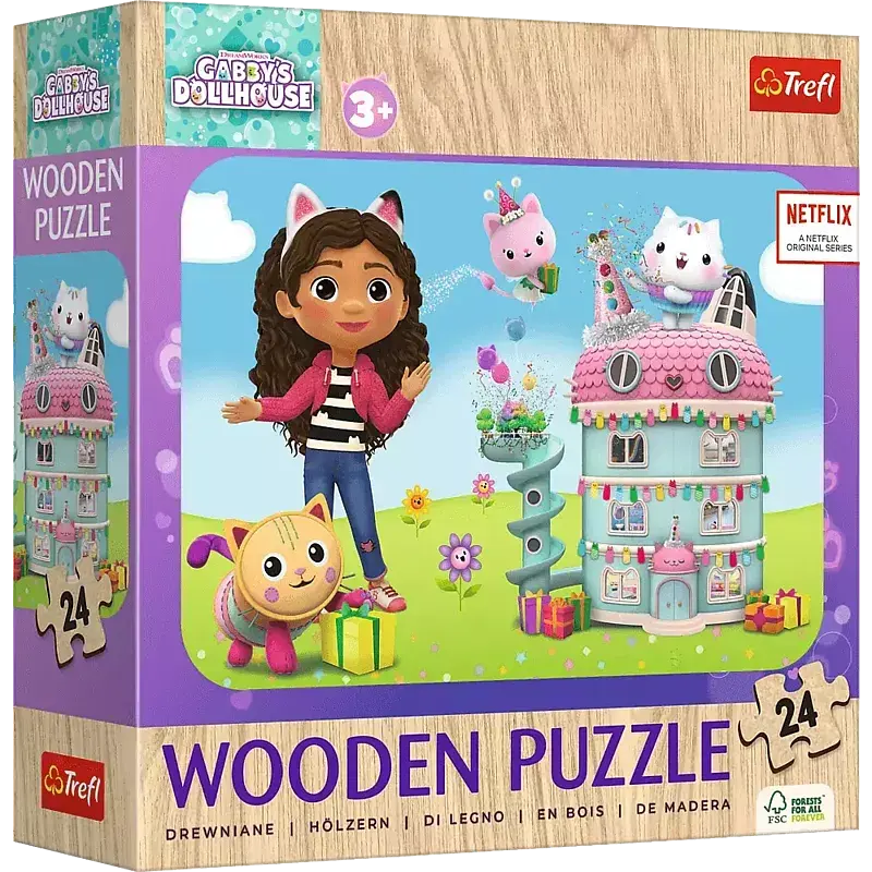 Puzzle drewniane 24 Wesoła Gabby i przyjaciele