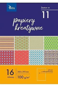 Papiery kreatywne zestaw 11 a4 16 ark