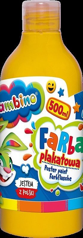 Farba plakatowa 500ml bambino w butelce żółta