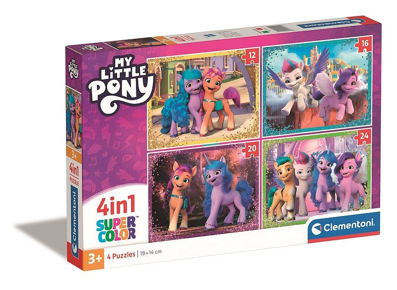 Puzzle 4 w1 super kolor my little pony 21519