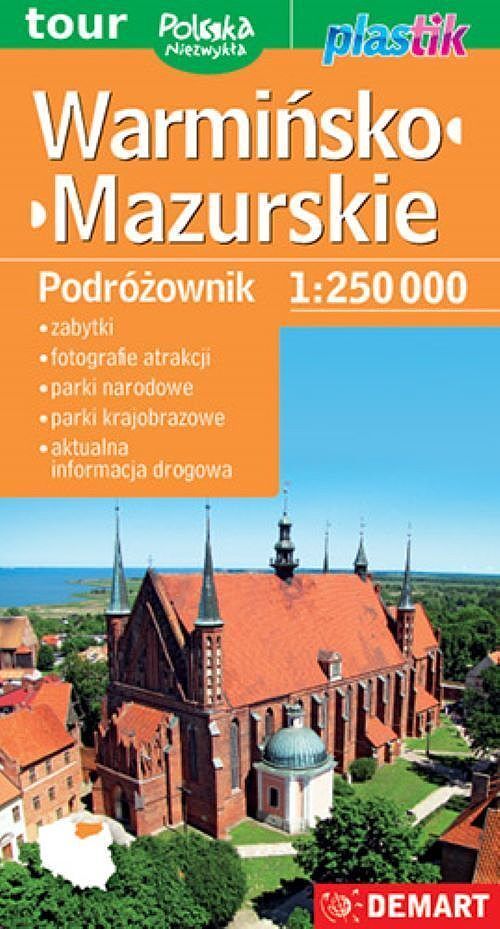 Warmińsko-mazurskie. Podróżownik - mapa turystyczna Plastik w skali 1:250 000