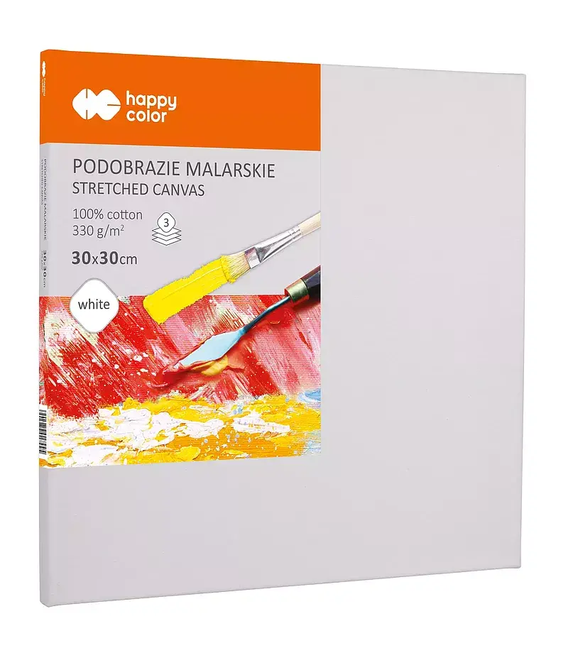 Podobrazie malarskie bawełniane 30x30cm płótno 330gsm happy color