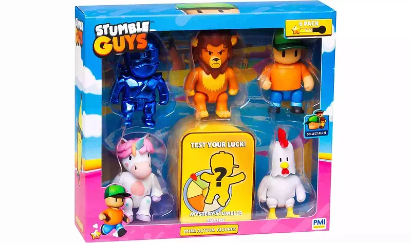Stumble guys mini action figures 6 pack deluxe box a