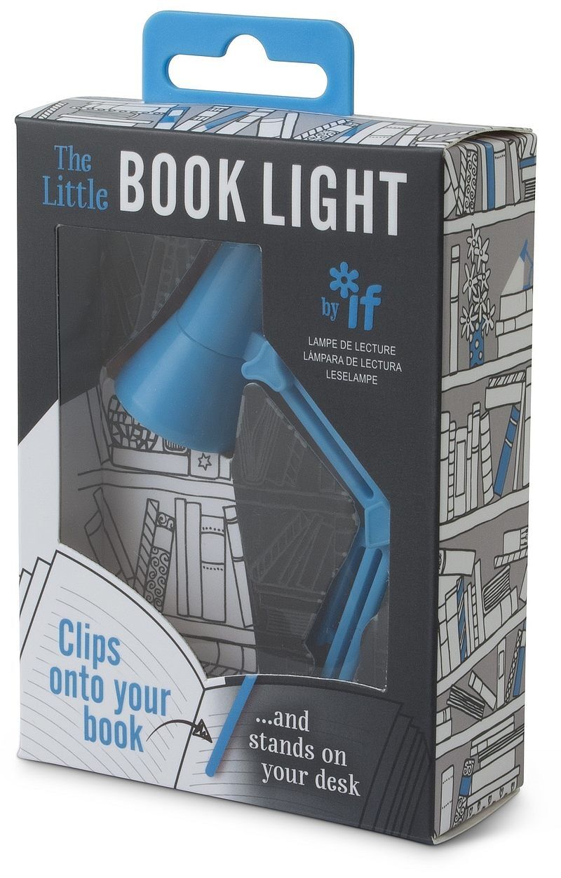 Lampka do książki the little book light niebieska if
