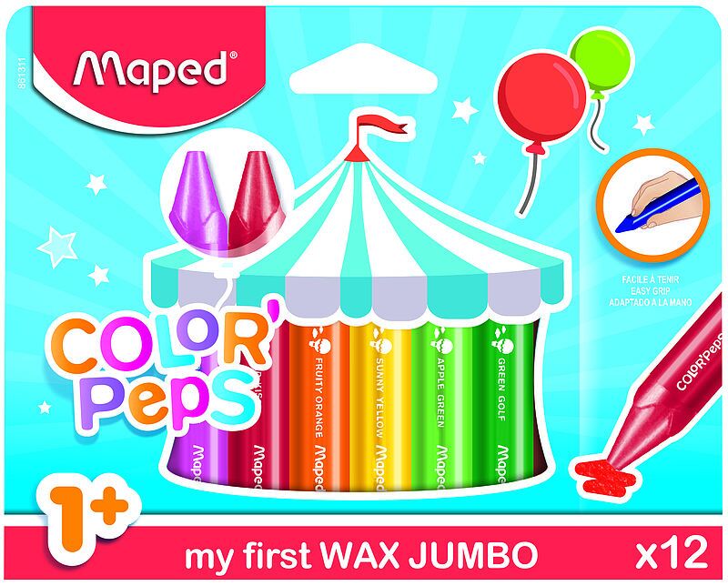 Kredki świecowe jumbo maped colorpers early age 12 kolorów