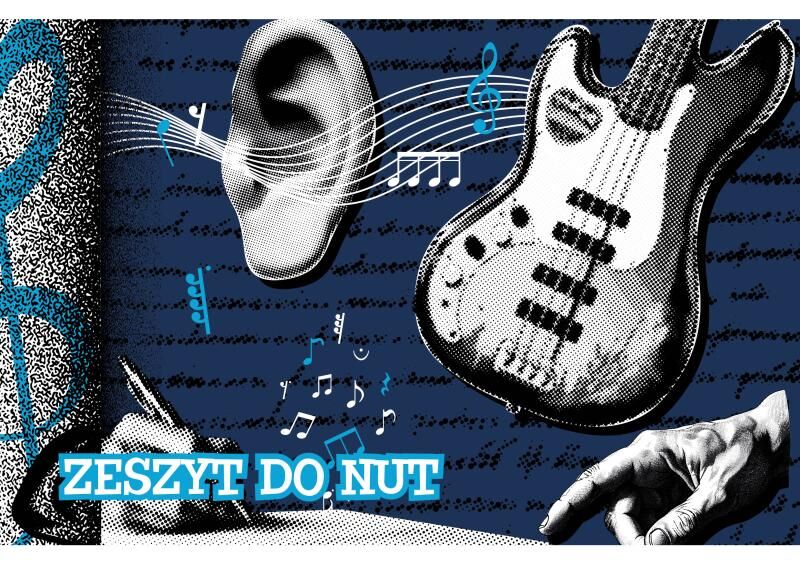 Paczka Zeszyt do nut A4 16k. pięciolinia okładka lakierowana mix 20 sztuk