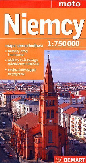 Niemcy. Mapa samochodowa w skali 1:750 000