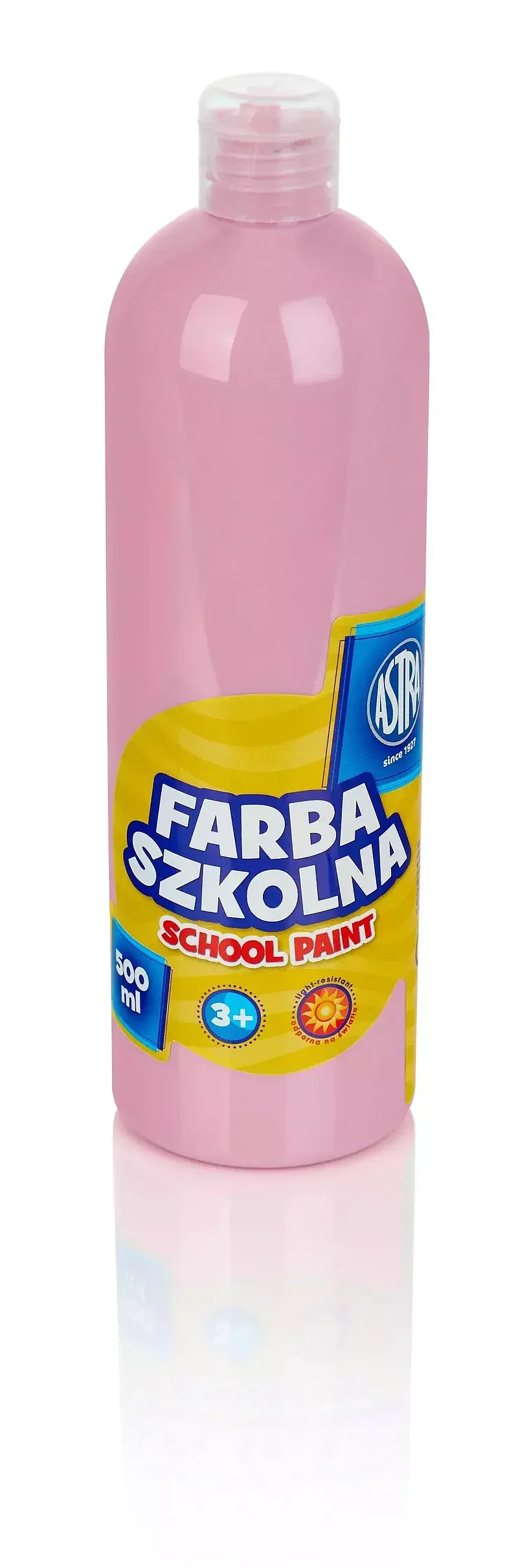 Farba szkolna astra 500 ml różowa jasna