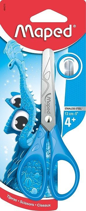 Nożyczki maped essentials pulse szkolne 13 cm niebieskie blister 464290