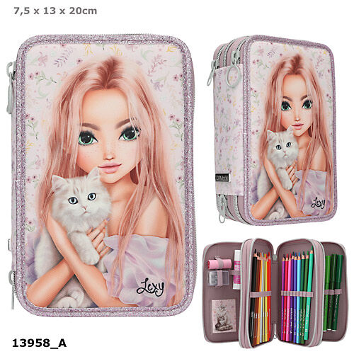 Piórnik potrójny z wyposażeniem Top Model Blooming Kitty 13958A