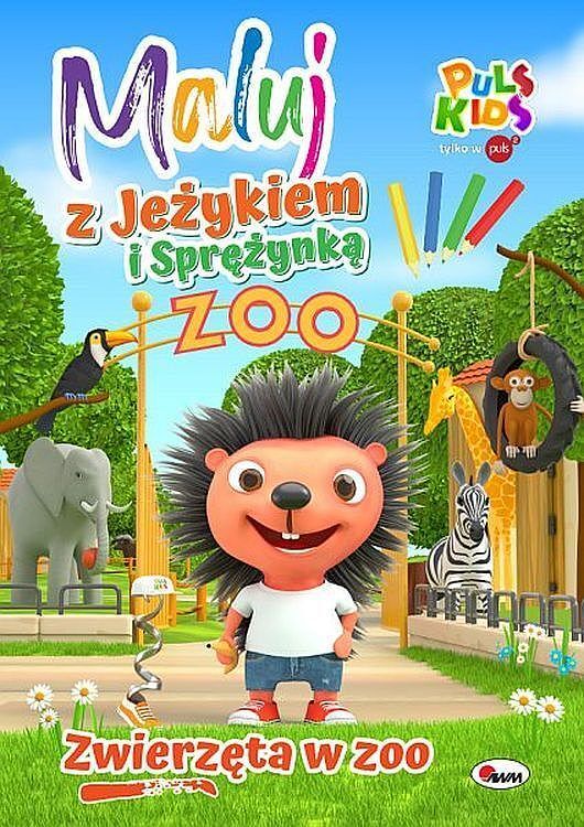 Zwierzęta w zoo. Maluj z jeżykiem i sprężynką