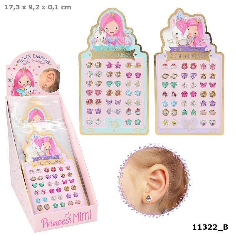 Kolczyki naklejki princess mimi 11322b 2 wzory mix