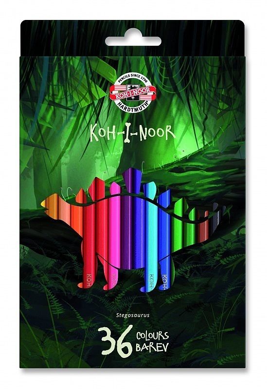Kredki koh-i-noor 3595 36 kolorów dino