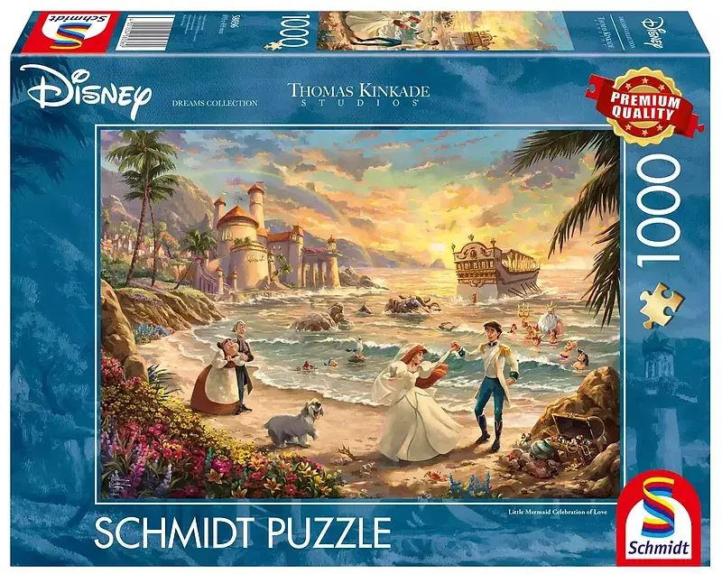 Puzzle 1000 pq t. Kinkade mała syrenka święto miłości disney 112731