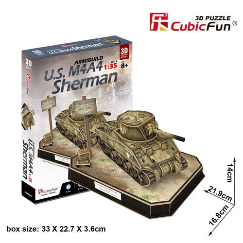 Puzzle 3D US M4A4 Sherman 263 elementy