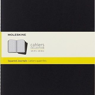 3 Zeszyty Moleskine Cahier Journals XL kratka