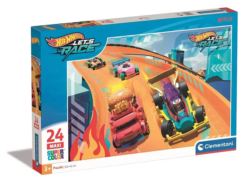 Puzzle 24 maxi super kolor hot wheels 28523
