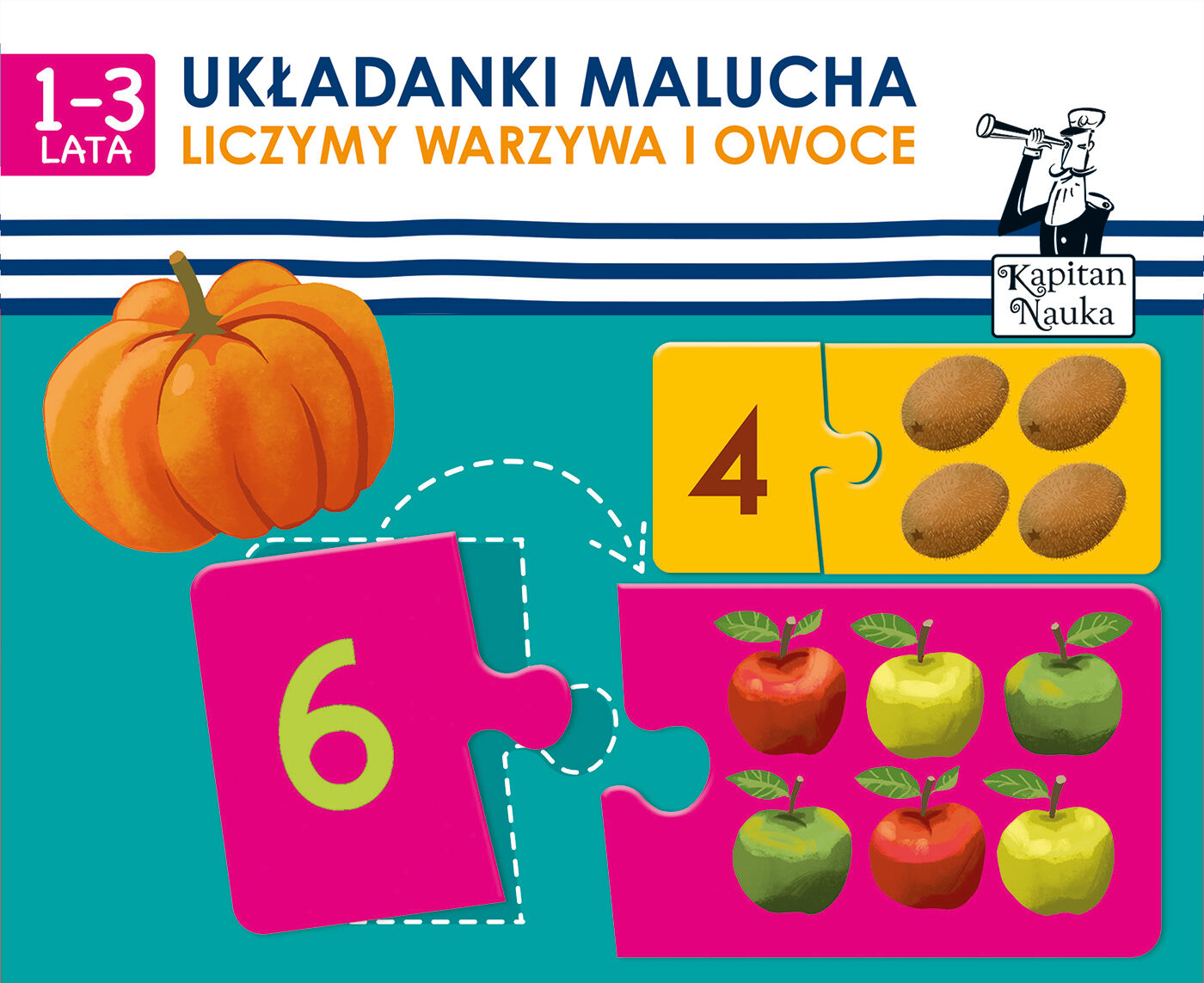Kapitan Nauka. Układanki malucha. Liczymy warzywa i owoce