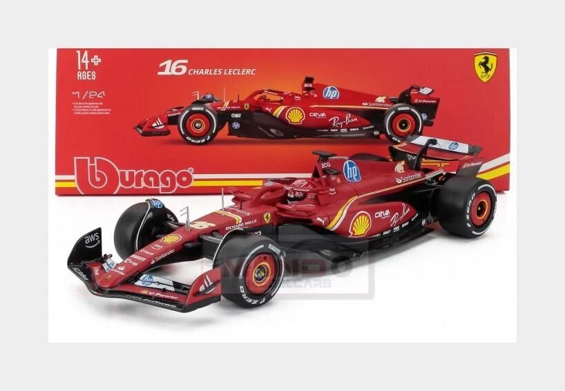 Bburago Model 1:24 BOLID F1 Ferrari SF-24 2024 CHARLES LECLERC 18-26821