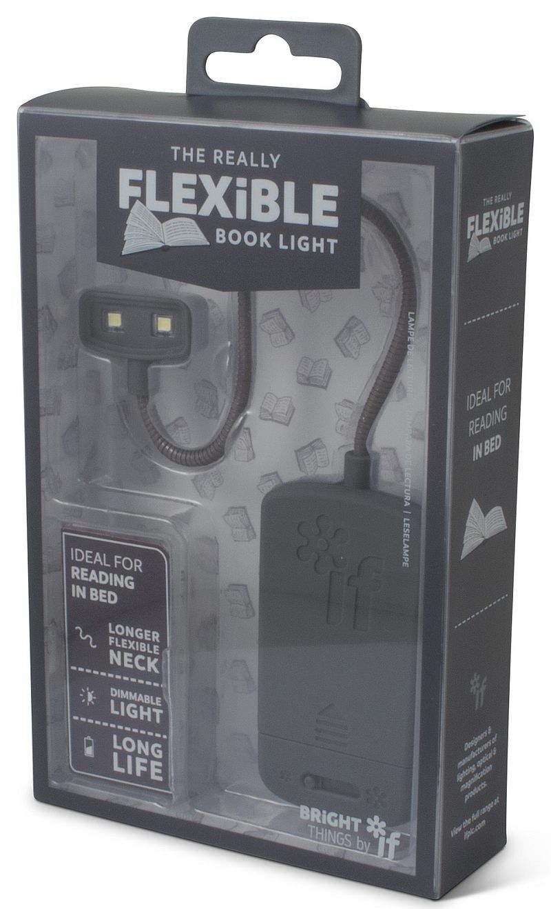 Lampka do książki flexible book light szara if