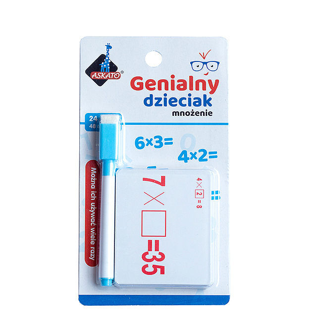 Genialny dzieciak fiszki arytmetyczne mnożenie 110202