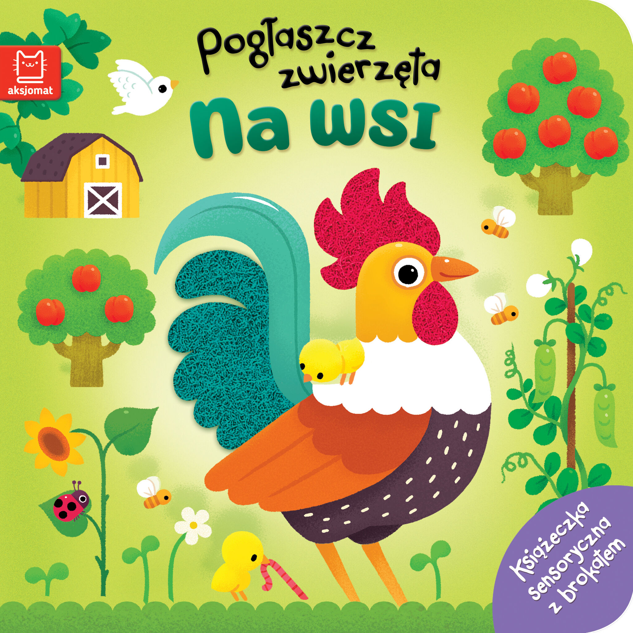 Pogłaszcz zwierzęta. Na wsi. Książeczka sensoryczna z brokatem