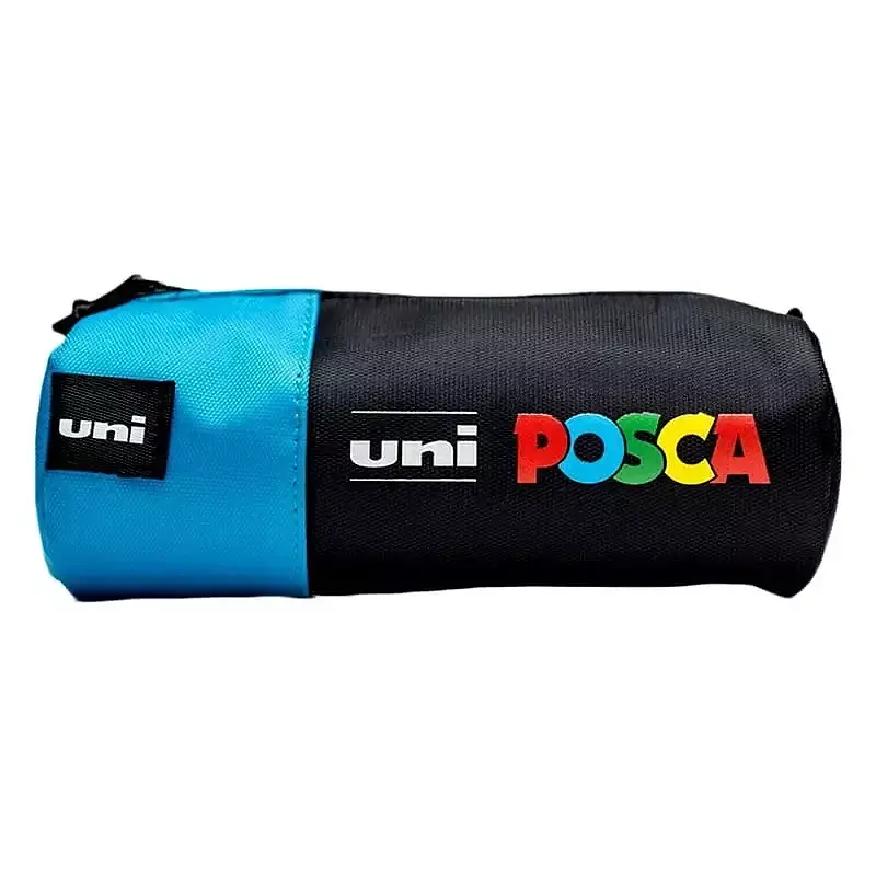 Piórnik tuba niebieski posca uni