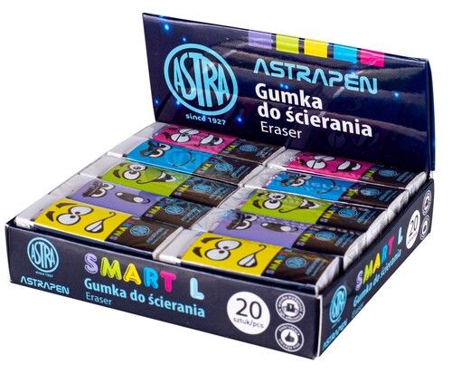 Gumka do ścierania Smart L Display 20 sztuk mix