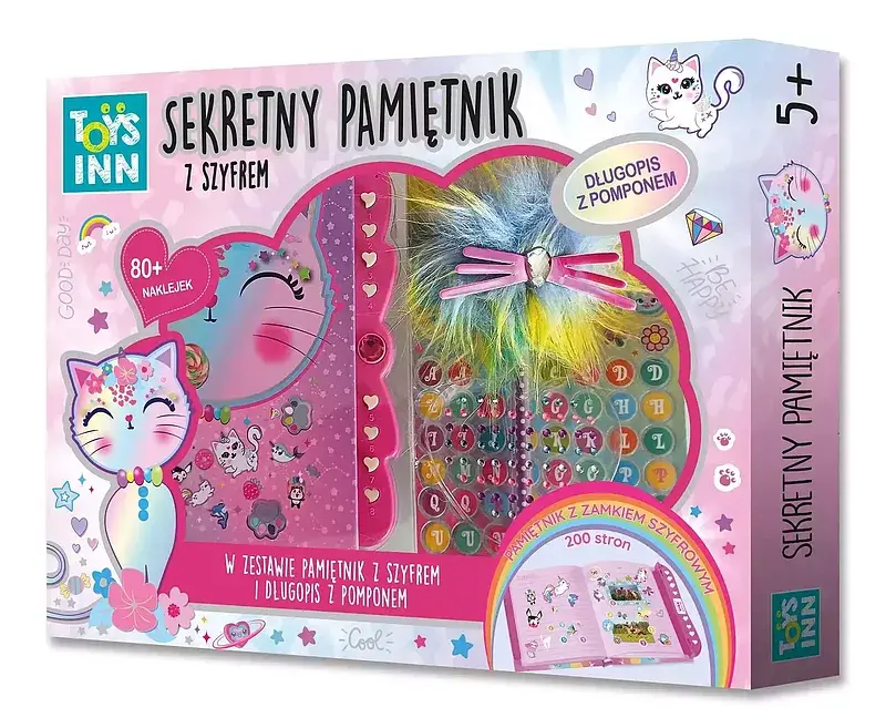 Sekretny pamiętnik z szyfrem Kotek