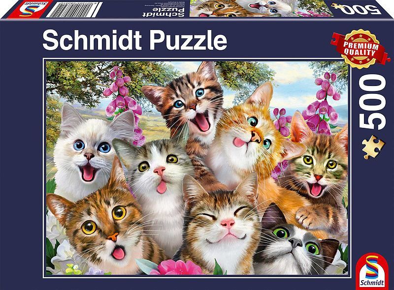 Pq puzzle 500 el. Koty robią selfie