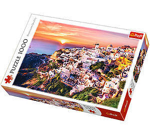 Zachód słońca nad Santorrini - Puzzle 1000 el.