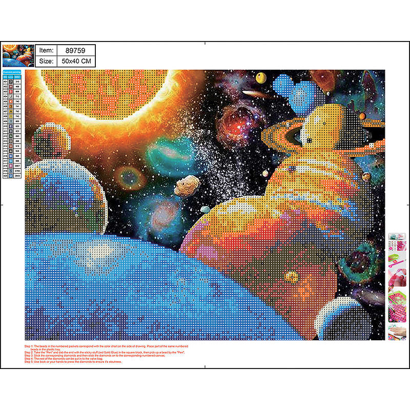 Mozaika diamentowa 5d kit 40x50 cm galaxy 89759 centrum