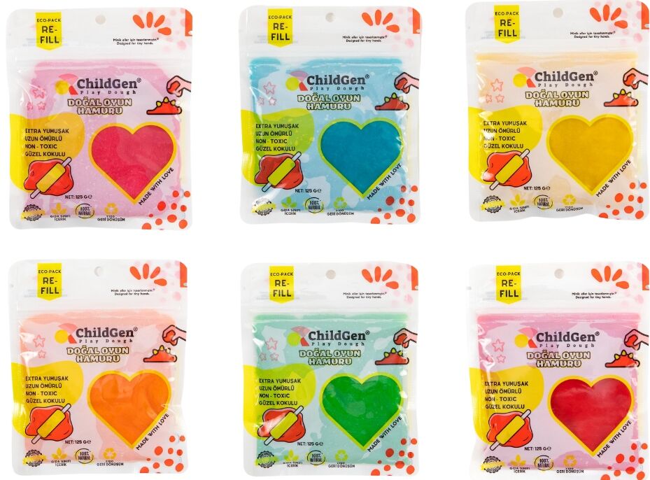 Naturalna ciastolina  eko-pack 6 kolorów