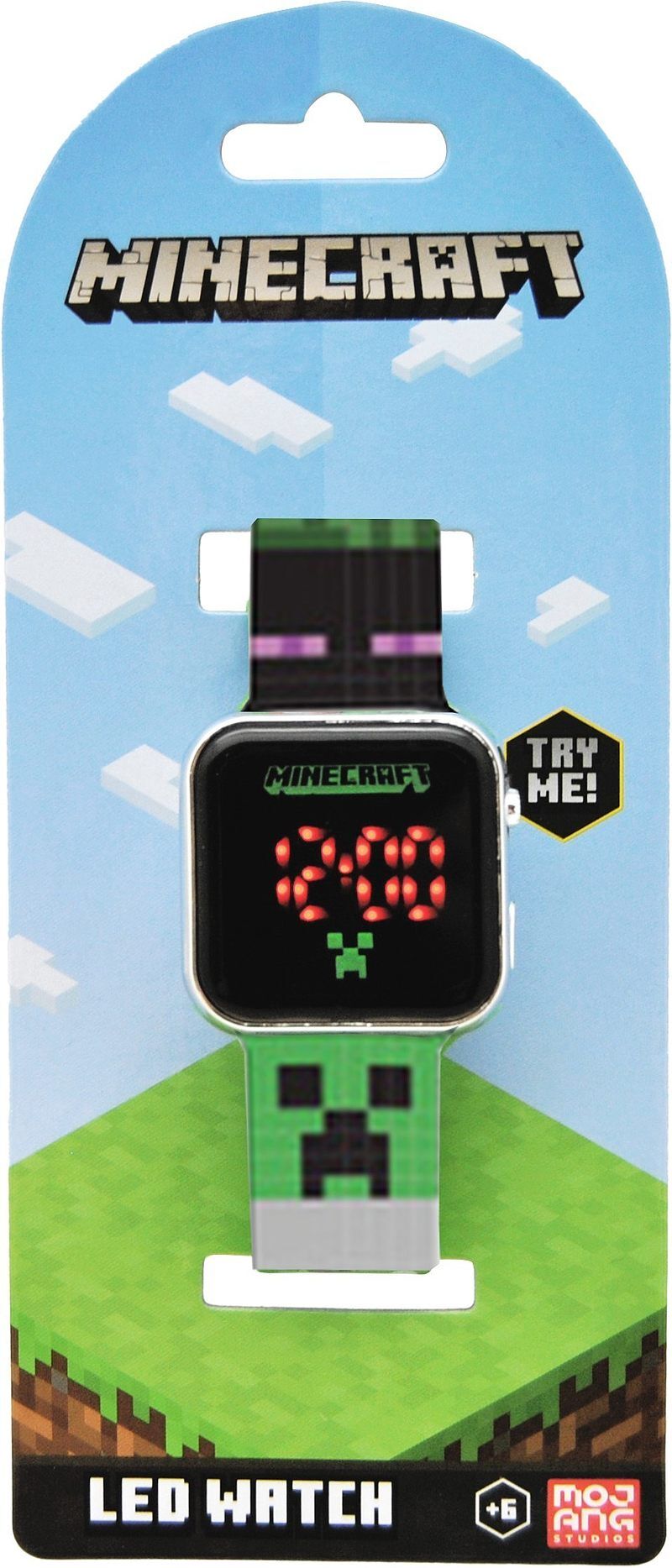 Zegarek led z kalendarzem minecraft min4165