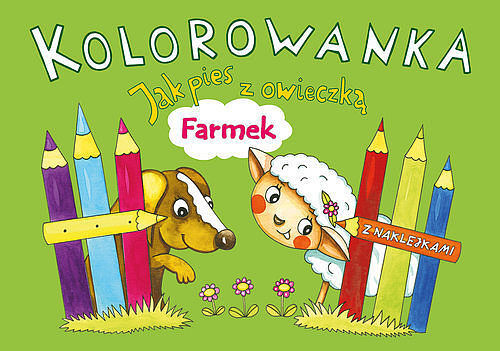 Kolorowanka. Jak pies z owieczką. Farmek