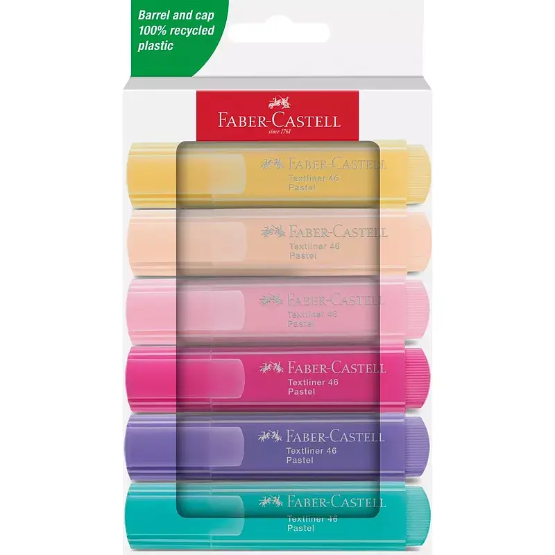 Zakreślacz faber-castell 1546 pastelowe 6 kolorów