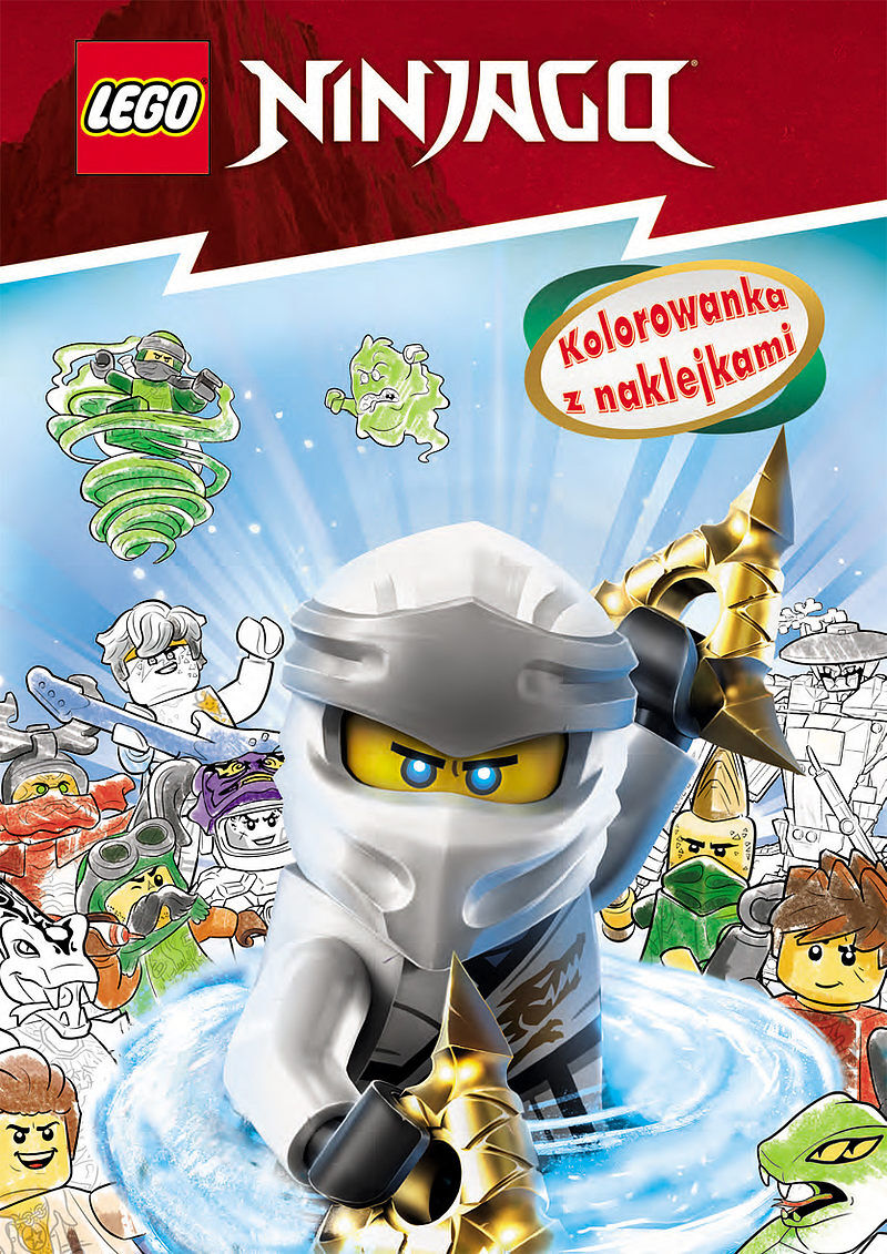 Lego ninjago kolorowanka z naklejkami na-6705