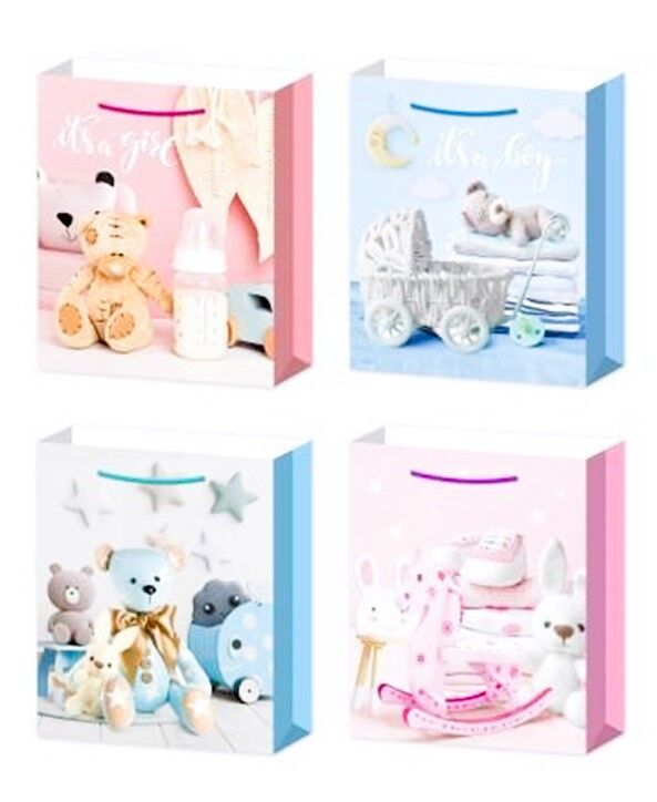 Torebki prezentowe WK 22474 S mix wzorów 12 sztuk