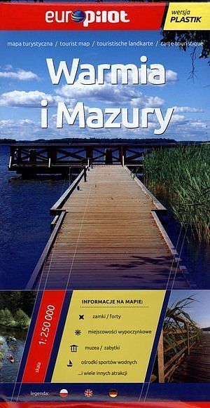 Warmia i Mazury. Foliowana mapa turystyczna w skali 1:250 000