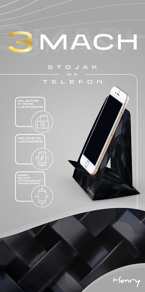 Stojak na telefon karbon 3mach