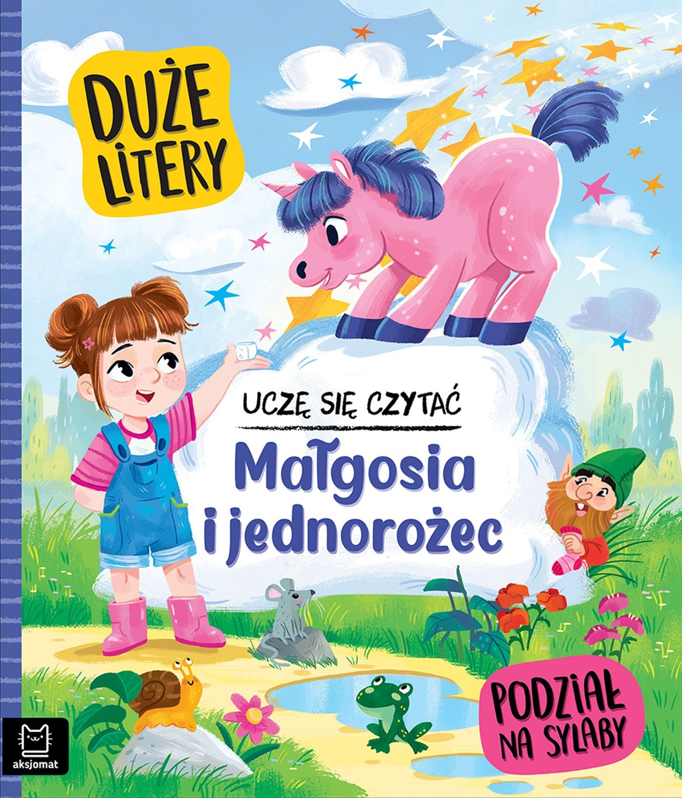 Uczę się czytać. Duże litery. Małgosia i jednorożec. Podział na sylaby