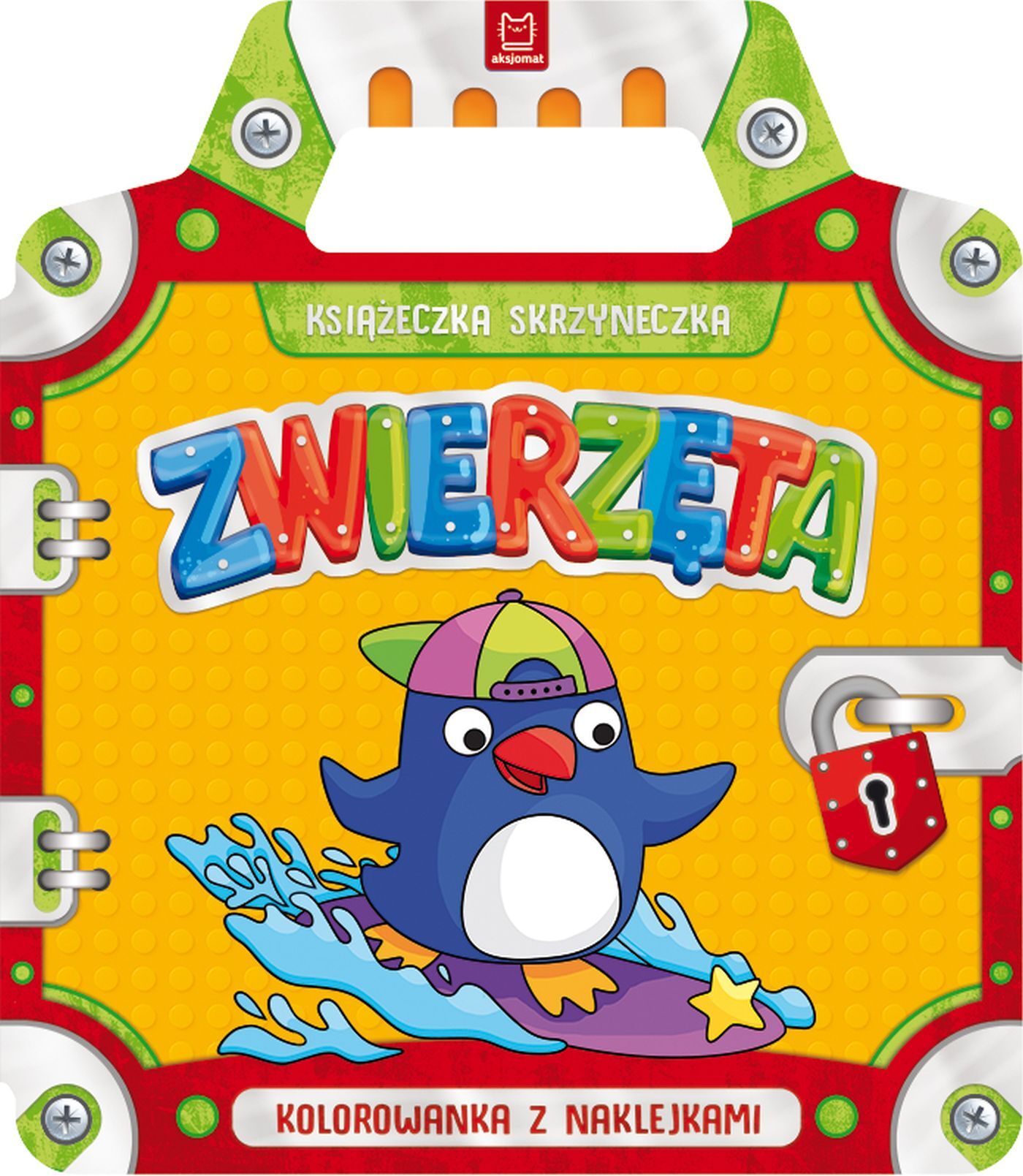 Książeczka-skrzyneczka. Zwierzęta. Kolorowanka z naklejkami