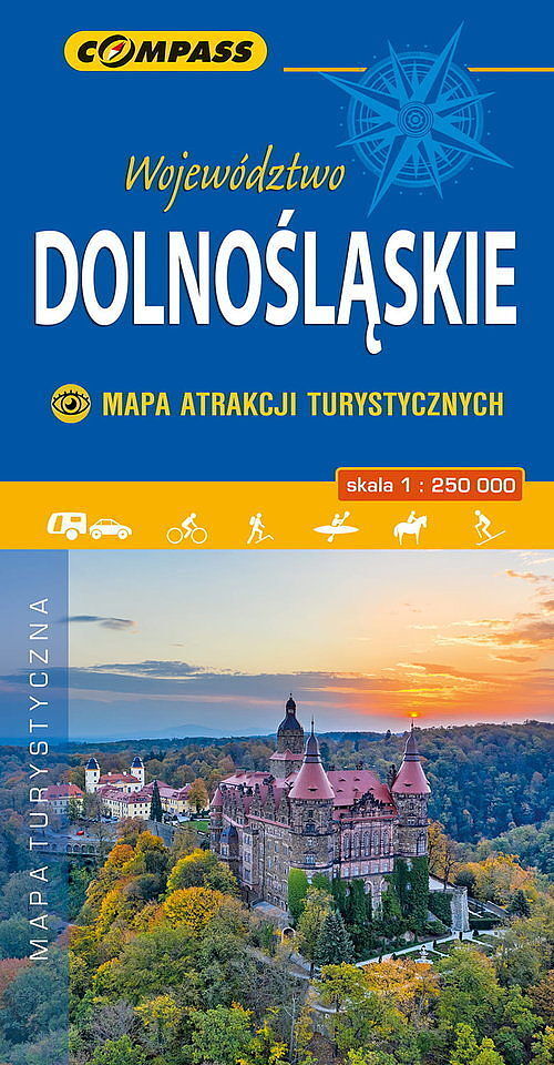 Województwo Dolnośląskie. Mapa Atrakcji Turystycznych w skali 1:250 000