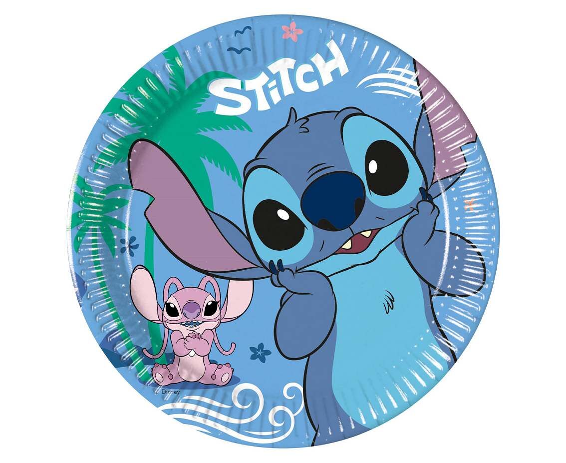 Talerzyki papierowe Stitch&Angel 20cm 8 szt.